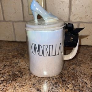 Rae Dunn Disney Cinderella Mug w/ Glass Slipper